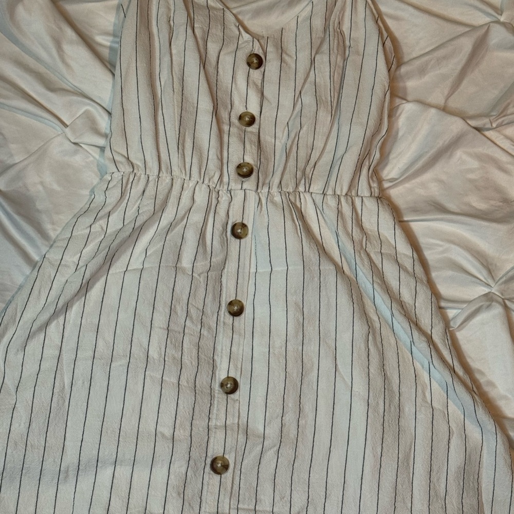 Striped Button-Down Dress